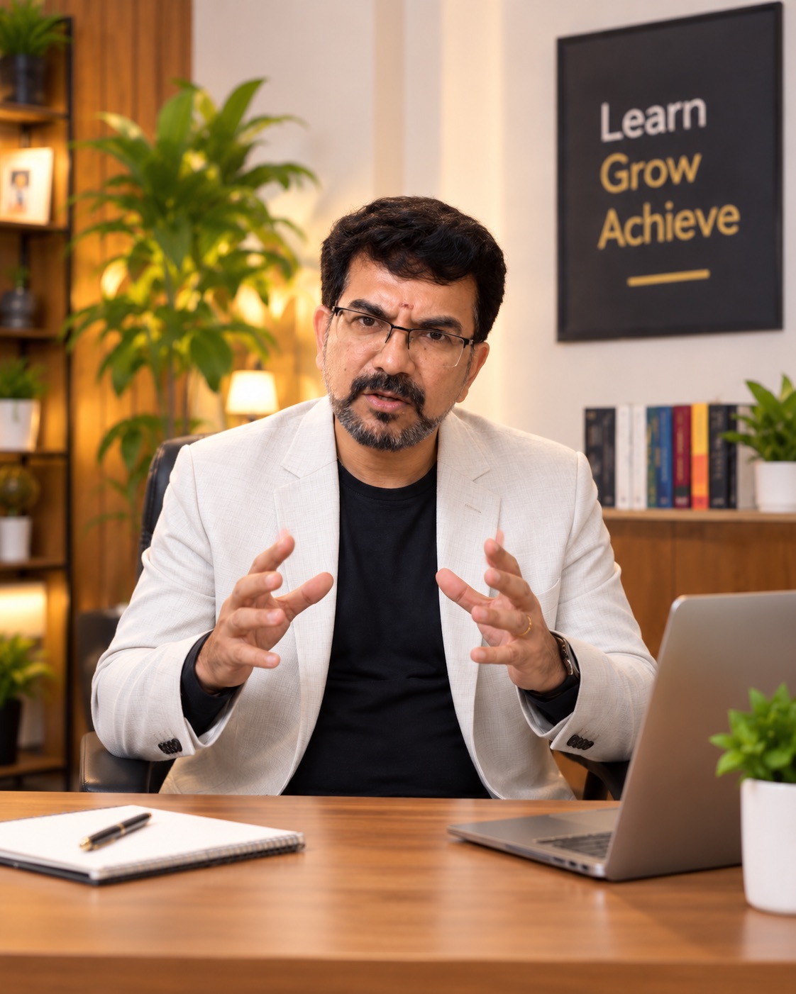 Dr. Vijay Suryashekhar in professional attire at his desk