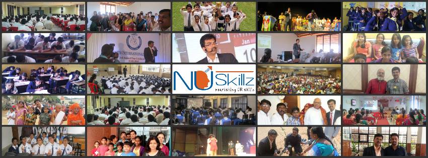 Collage of NuSkillz Academy workshops, career guidance sessions, students and professionals
